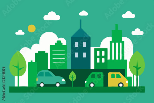 vector illustration of city