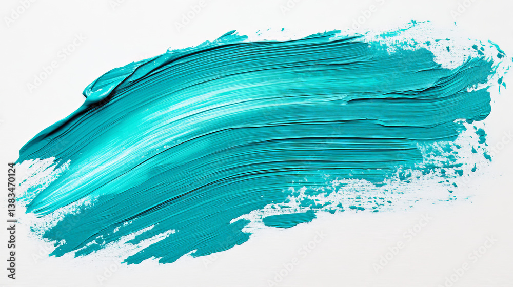 turquoise paint stroke