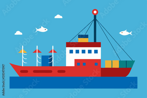 cargo ship in the sea