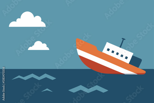 ship in the sea