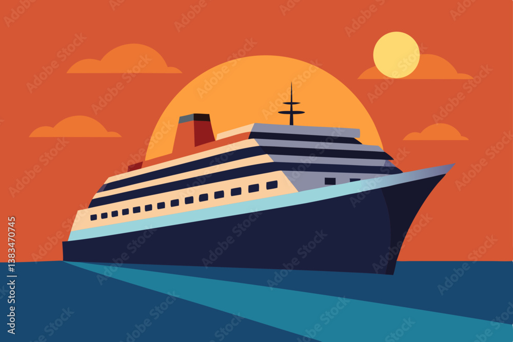 cruise ship in the sea cruise ship in the sea