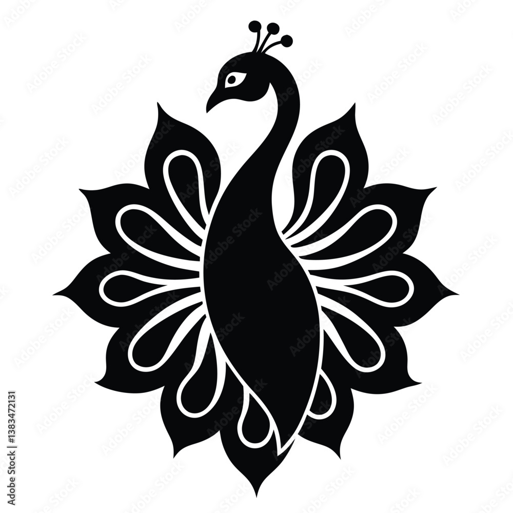 Fototapeta premium peacock feather vector illustration