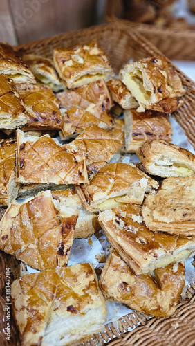 Fresh baked Moroccan Pastilla or pastela ready to eat