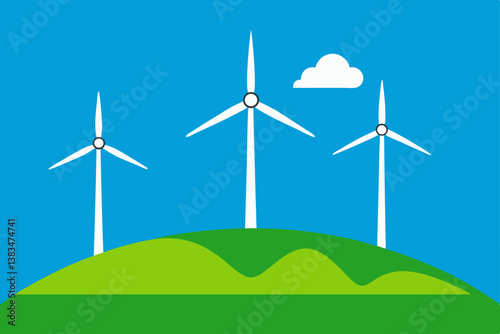 wind turbines in the field
