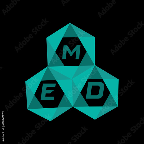 MED creative minimalist letter logo. MED unique vector initials alphabet letter logo design