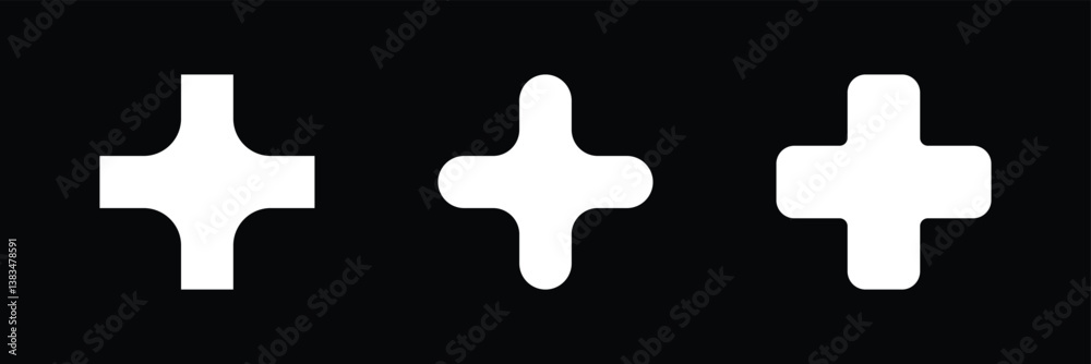 Fototapeta premium Plus Icon vector. Add plus icon