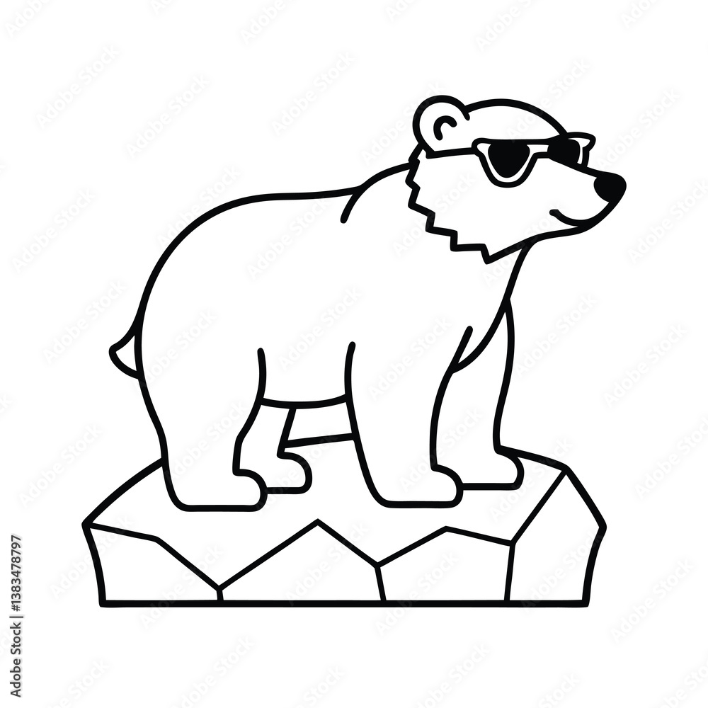 Obraz premium polar bear vector illustration