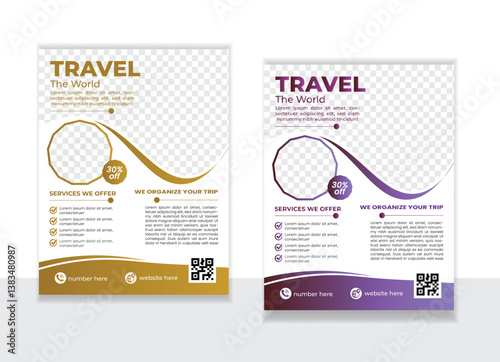 Travel poster or flyer layout design, flyer or poster for travelling agency business offer promotion. Holiday and tour advertisement banner design