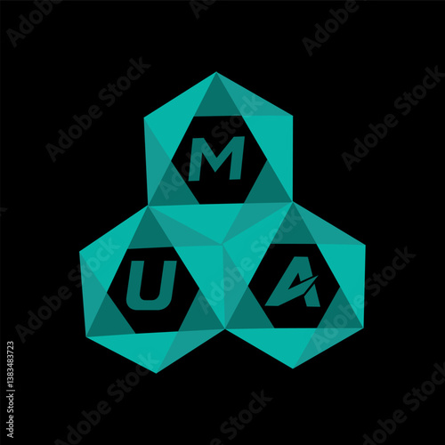MUA creative minimalist letter logo. MUA unique vector initials alphabet letter logo design