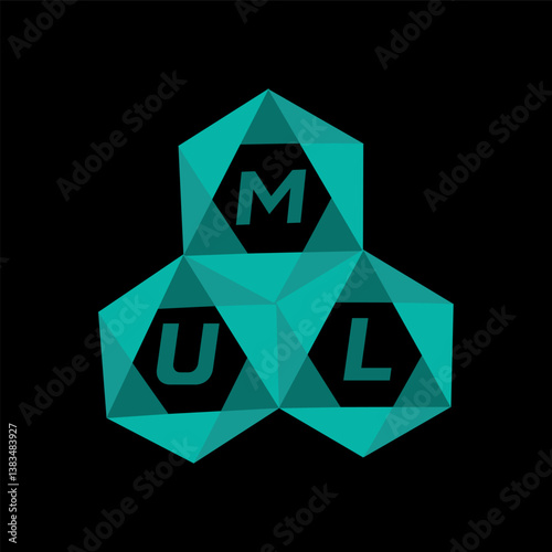 MUL creative minimalist letter logo. MUL unique vector initials alphabet letter logo design