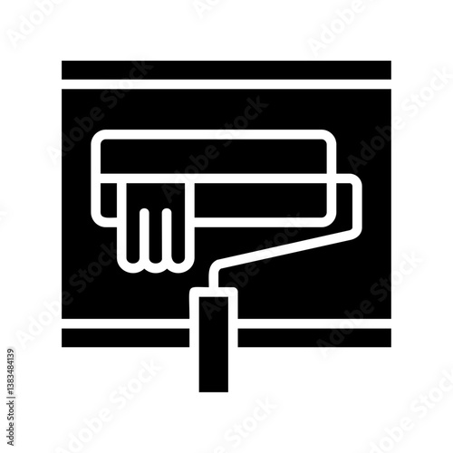Paint Roller Icon Vector Element