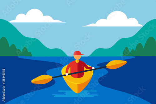 kayaking on the river