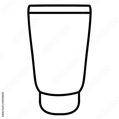 skincare tube bottle icon vector