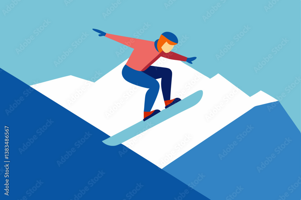 snowboarder jumping on the top of mountain snowboarder jumping on the top of mountain