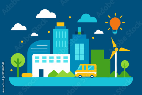 vector illustration of city