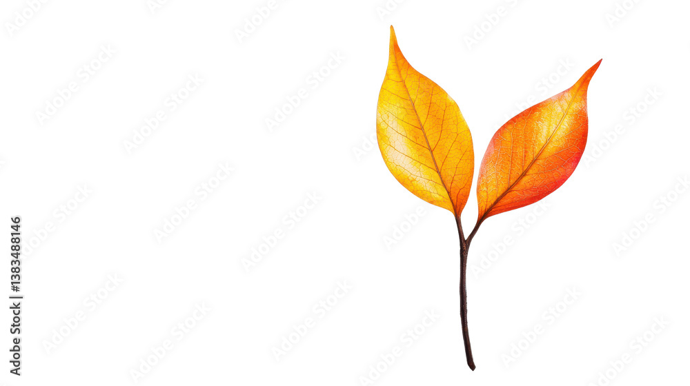 Vibrant Autumn Leaves with Beautiful Yellow and Orange Colors Vibrant Autumn Leaves with Beautiful Yellow and Orange Colors