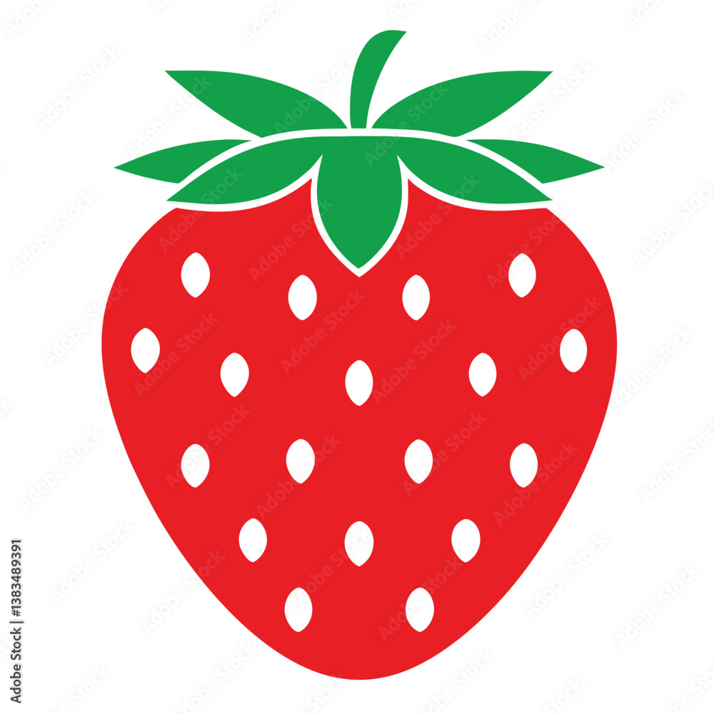 Obraz premium vector illustration of a strawberry