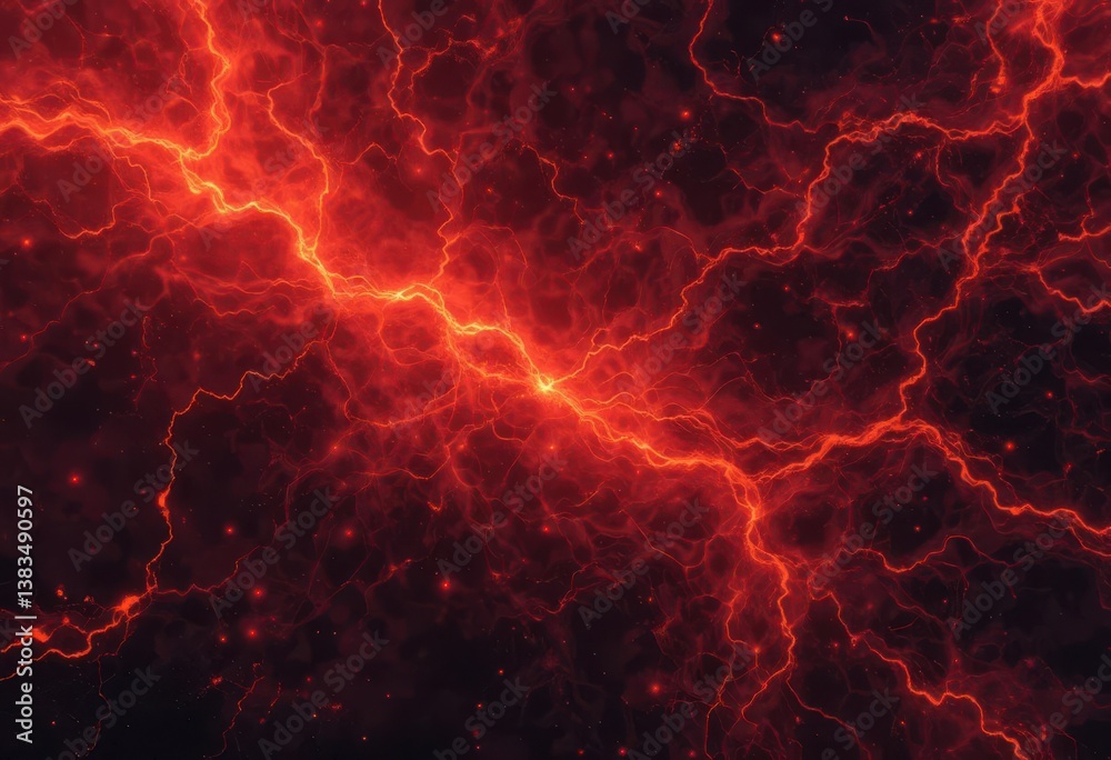 Obraz premium Inferno Plasma Surface Simulating Magma Flow with Realistic Texturing and Hot Colors for Bold Designs