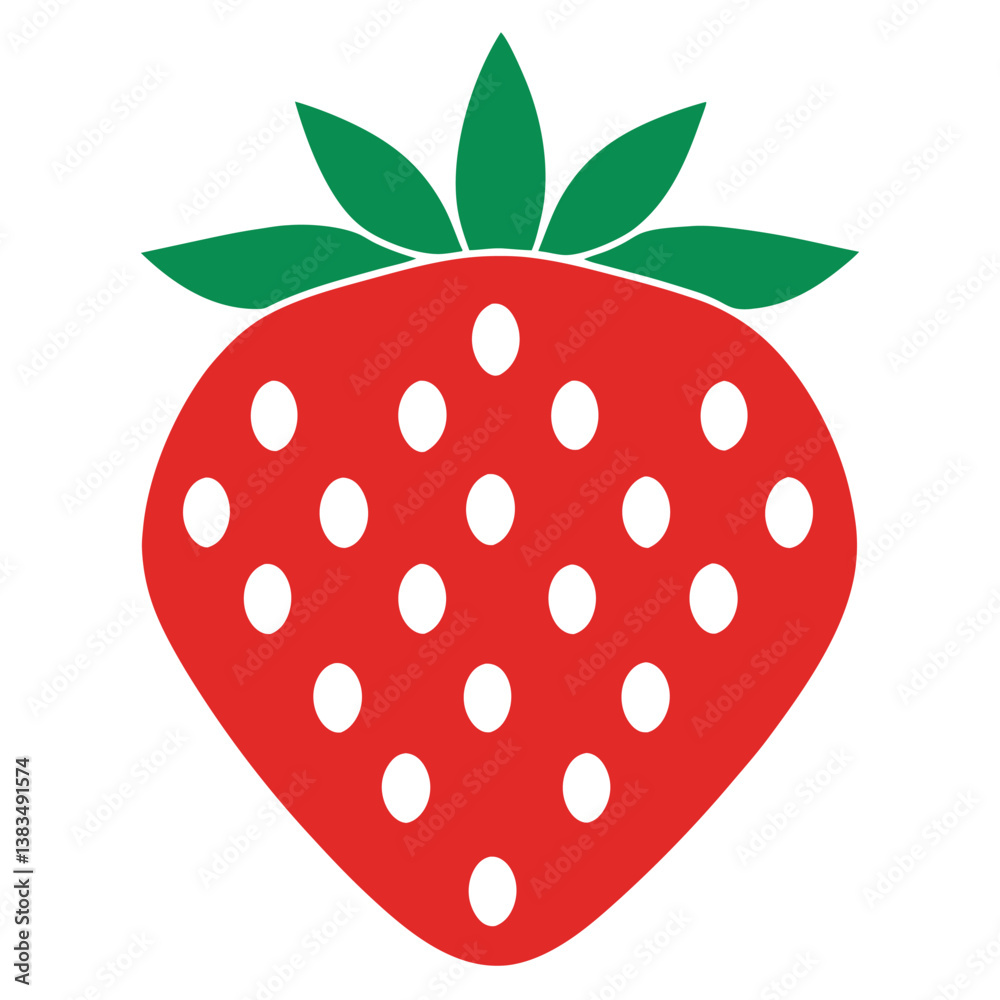 Obraz premium vector illustration of a strawberry
