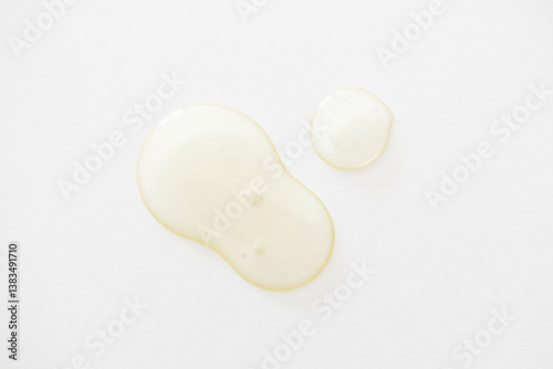 Shampoo or facial cleanser gel with glycolic acid skincare beauty product smear and blob