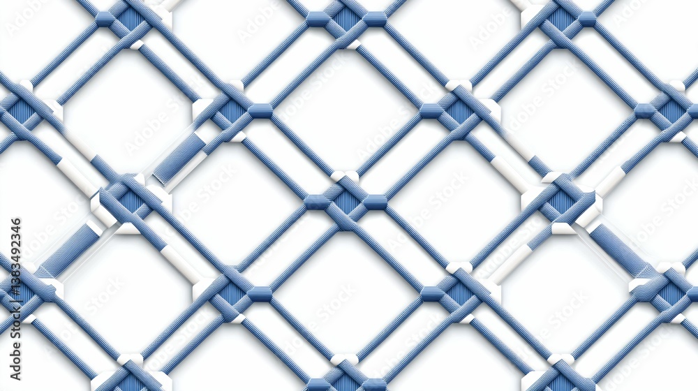 Abstract Geometric Pattern with Blue and White Lines on White Background Abstract Geometric Pattern with Blue and White Lines on White Background