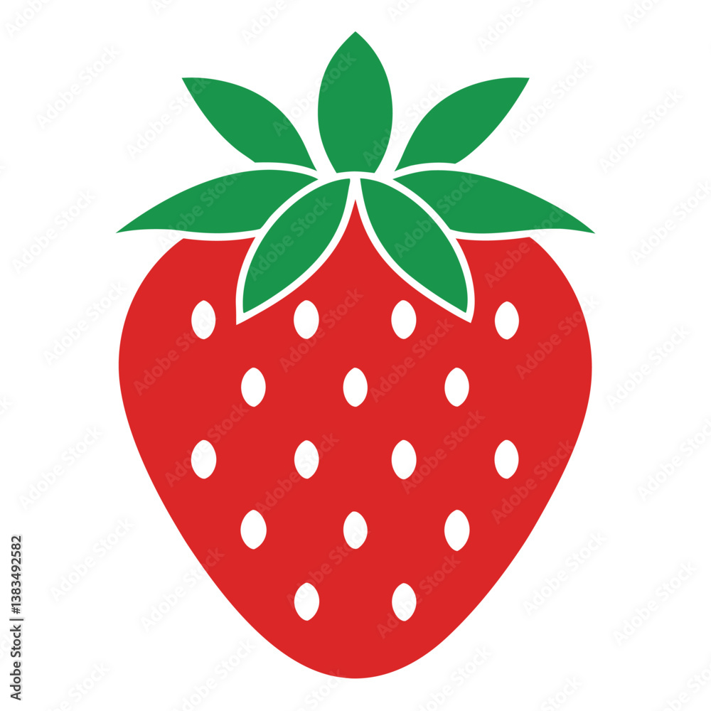 Obraz premium vector illustration of a strawberry