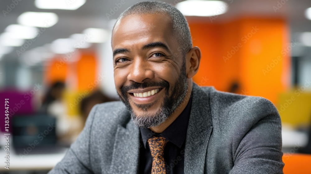 Professional portrait of smiling businessman in modern office environment warm colors close-up view inspiring confidence Professional portrait of smiling businessman in modern office environment warm colors close-up view inspiring confidence