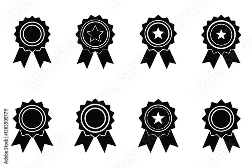 set of vector award ribbons