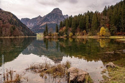 lake, mountain, landscape, water, nature, mountains, reflection, sky, forest, snow, mirror, calm, scenic, clouds, tree, wilderness, alps, autumn, Beautiful, Wonderful, peak, peaks, summit, summits, Ob