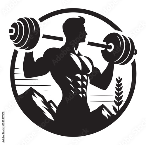 Gym and fitness logo design inspiration vector concept template vector symbol illustration.