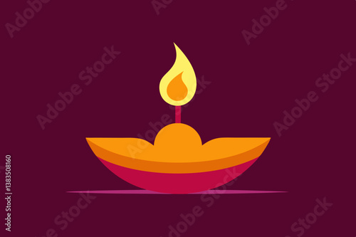 burning candle on a black background