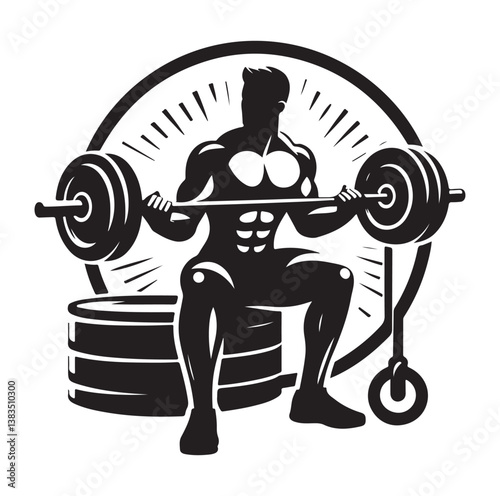 Gym and fitness logo design inspiration vector concept template vector symbol illustration.