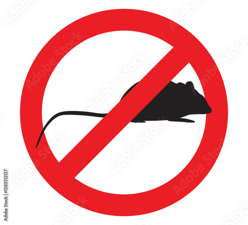 Forbidden rats sign. vector illustration