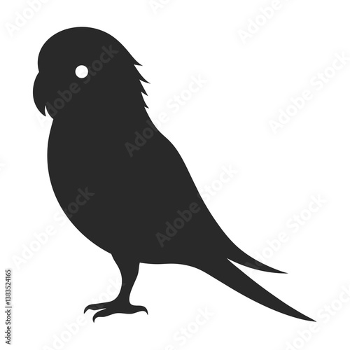 Budgerigar icon silhouette vector illustration