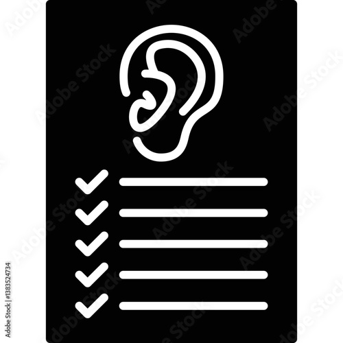 Ear Icon Vector Element