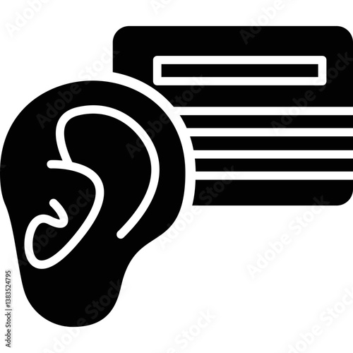 Ear Icon Vector Element