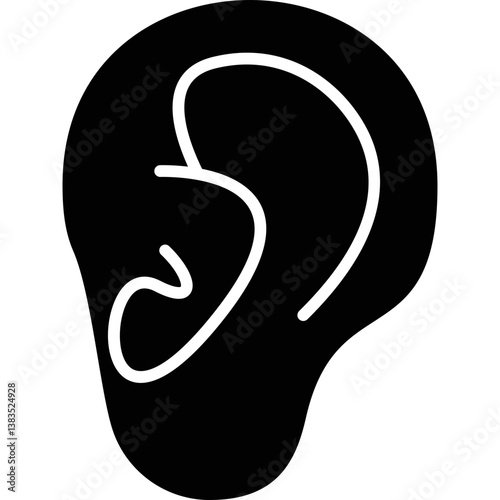 Ear Icon Vector Element