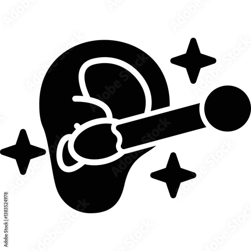 Ear Cleaning Icon Vector Element