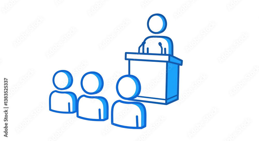 Isolated Presentation with Lecturer and Audience Isolated Presentation with Lecturer and Audience