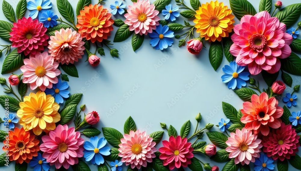 Fototapeta premium Intricate floral bouquets within tessellated hexagons, wallpaper, modern