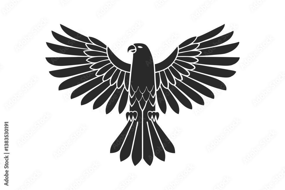 Obraz premium Kestrel icon silhouette vector illustration