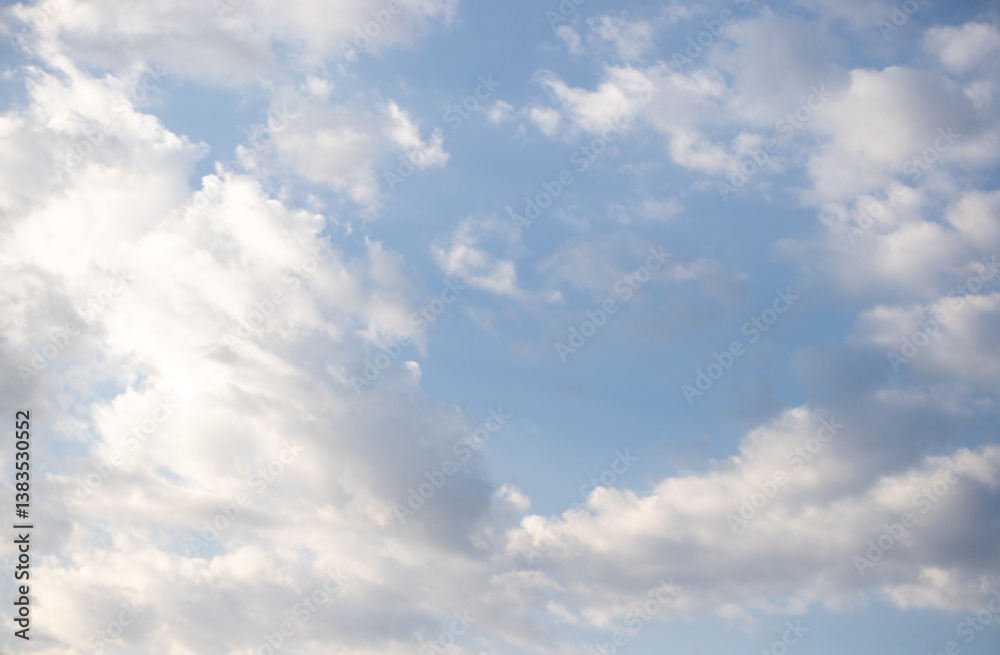 The sky is blue with a few clouds scattered throughout The sky is blue with a few clouds scattered throughout