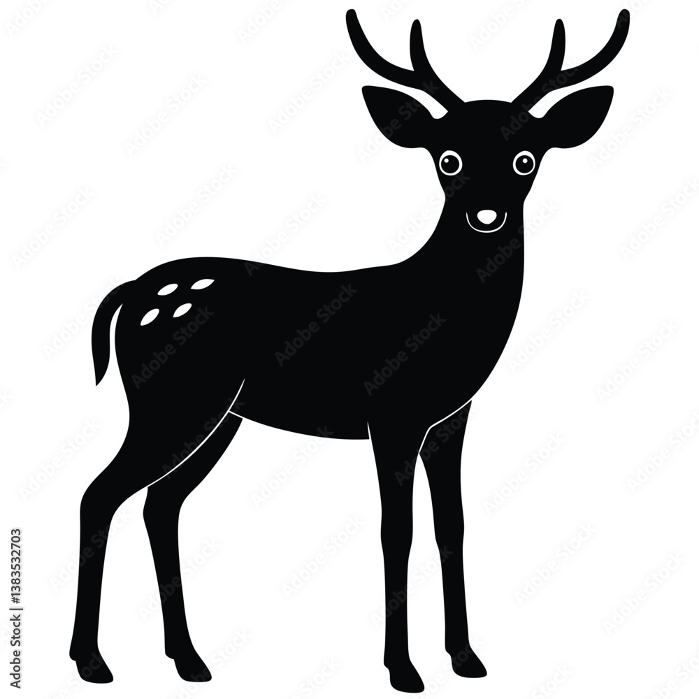 Obraz premium deer silhouette vector illustration