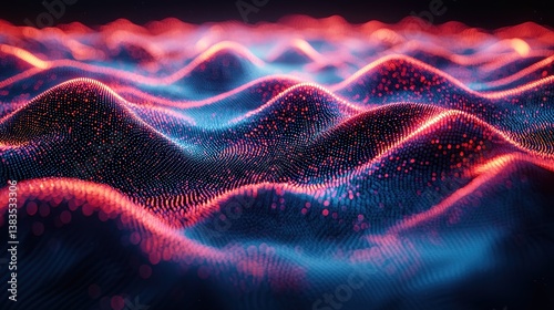 A mesmerizing, AI-generated composition of flowing, bioluminescent waves, where glowing tendrils of neon light stretch across the canvas, creating a surreal, futuristic aesthetic. 