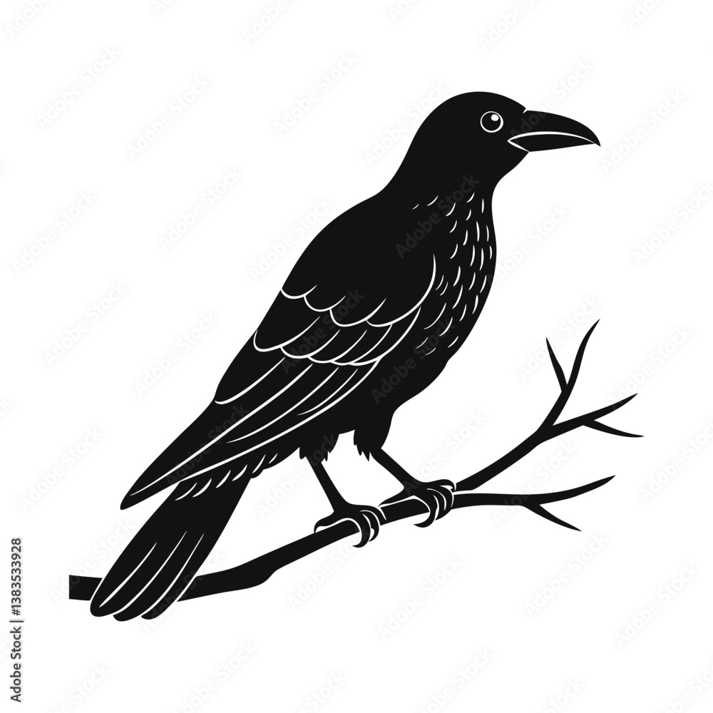 Fototapeta premium crow on a branch