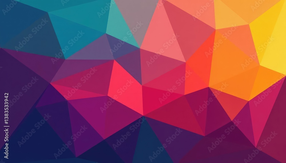 Fototapeta premium Abstract geometric shapes, vibrant colors, modern style , vivid, abstract
