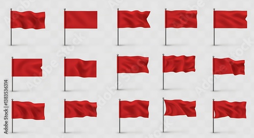 Crimson Canvas: A Flag's Dance AI Generated