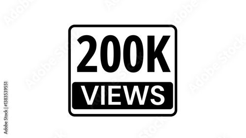 200k views badge on transparent background png