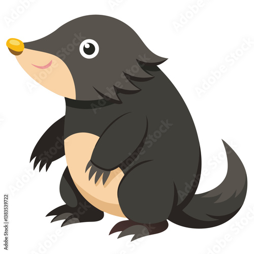 Cute Mole Cartoon Vector Illustration