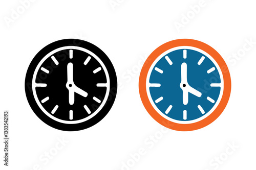 vector illustration of a clock